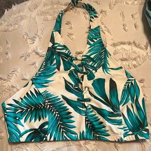 palm tree style swim top